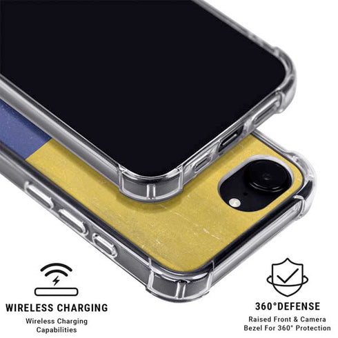 Colombia Flag Distressed iPhone 16e Clear Case